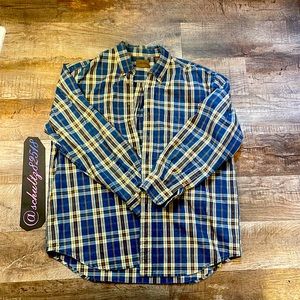 Plaid flannel dress shirt